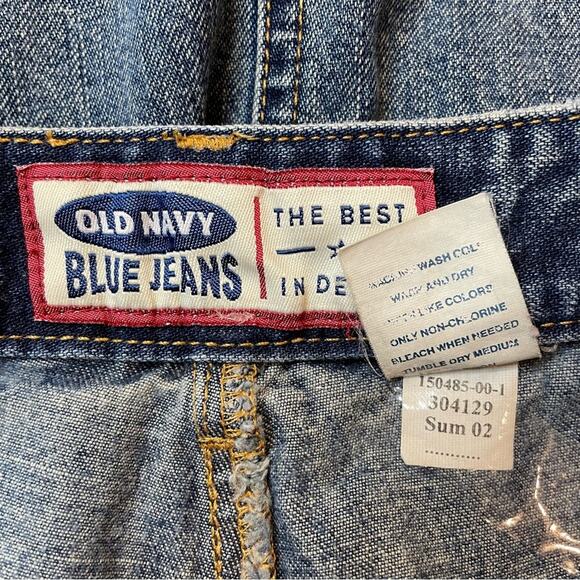 OLD NAVY VINTAGE Y2K WESTERN BOHO FRAY HEM DENIM MINI SKIRT BLUE - 16 - Picture 6 of 8